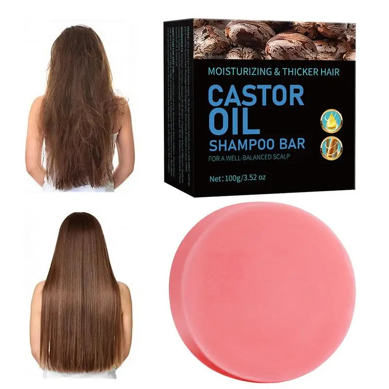 Castor Oil Shampoo Bar 3.52oz | Hair Strengthening Shampoo Soap | Nourishing Conditioner Bars | Castor Oil Soap for Dull & Dry Hair ShopOnlyDeal