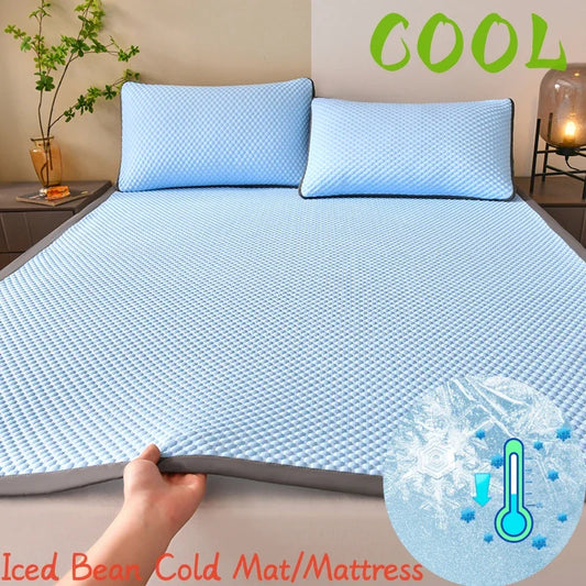 Cooling Mattress Pad 1PC | Smooth Air Condition Home Comforter | Lightweight Cushion with Cool Feeling Fibre | Skin-Friendly & Breathable Mat ShopOnlyDeal