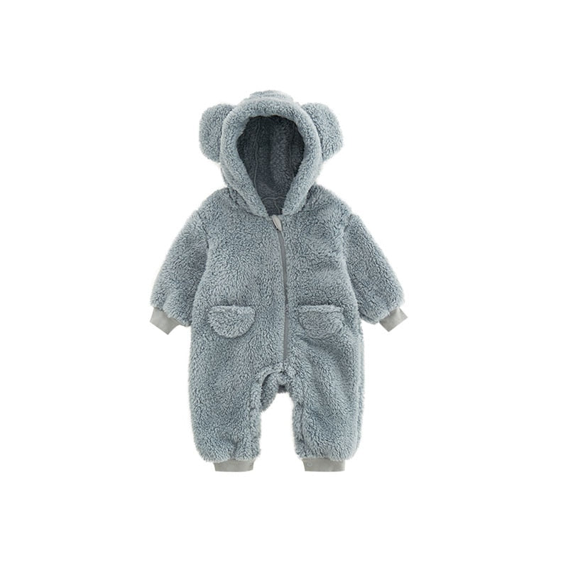 0-2Y Newborn Baby Rompers Spring Autumn Warm Fleece Baby Boys Costume Baby Girls Clothing Animal Overall Baby Outwear Jumpsuits ShopOnlyDeal