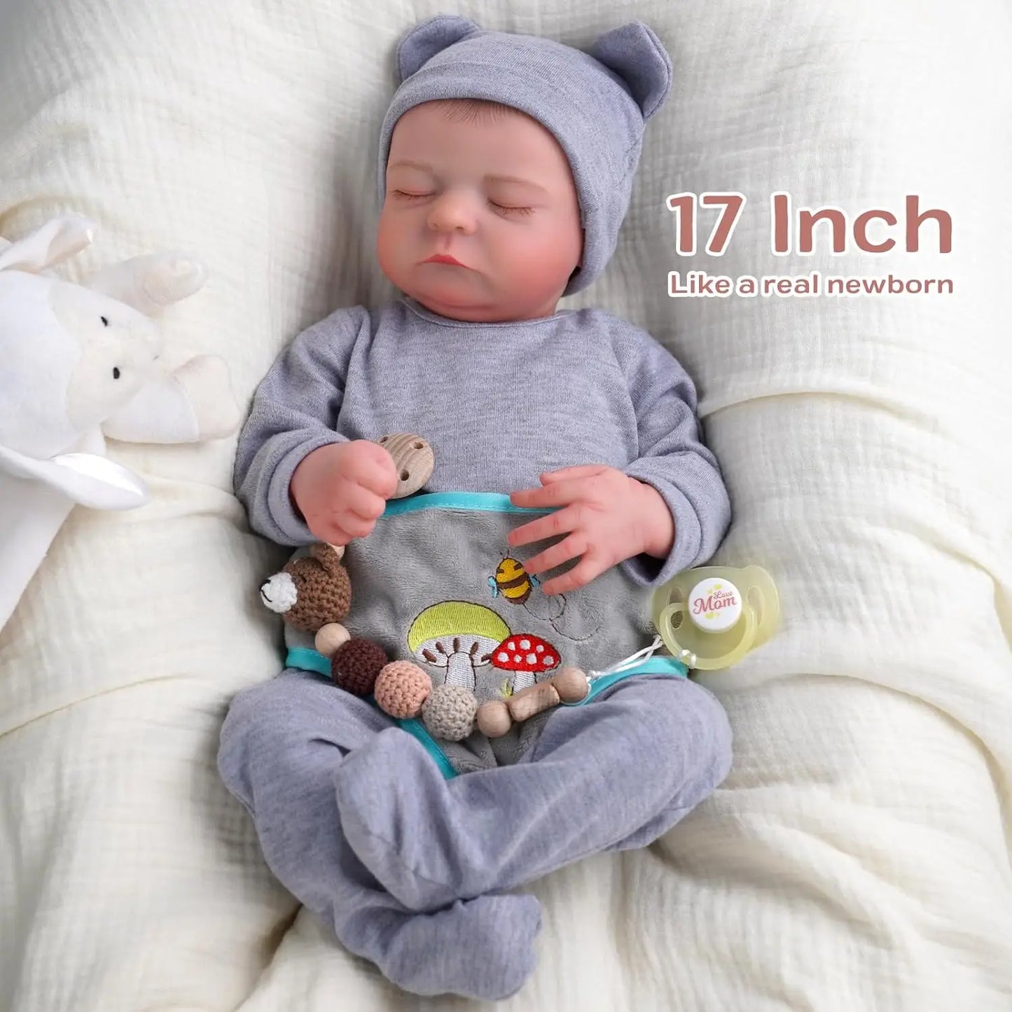 Lifelike Reborn Baby Dolls  17 Inch Realistic Newborn Baby Dolls Anatomically Correct Real Life Baby Dolls Full Vinyl Body ShopOnlyDeal