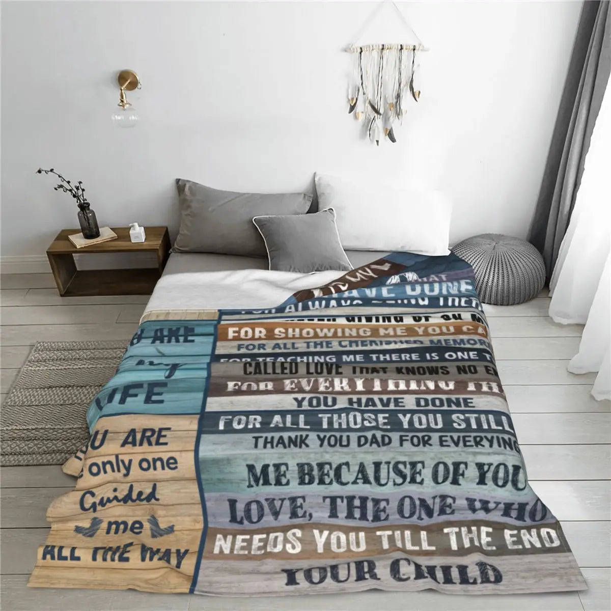 To My Dad Gifts From Daughters  Father Day Blanket Bedding Sofa And Travel Gifts For Dad Flannel Warm Throw Blankets for Bedroom ShopOnlyDeal