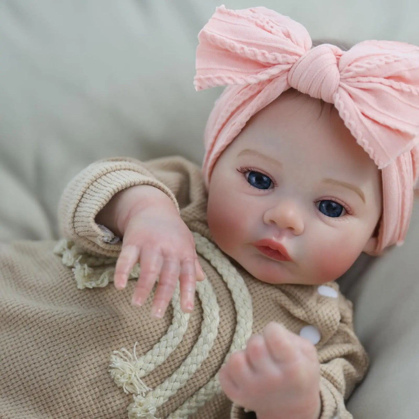 50CM Realistic Finished Meadow Bebe Reborn Baby Doll Full Body Vinyl Girl Body Handmade Art Doll Toy Christmas Gift ShopOnlyDeal