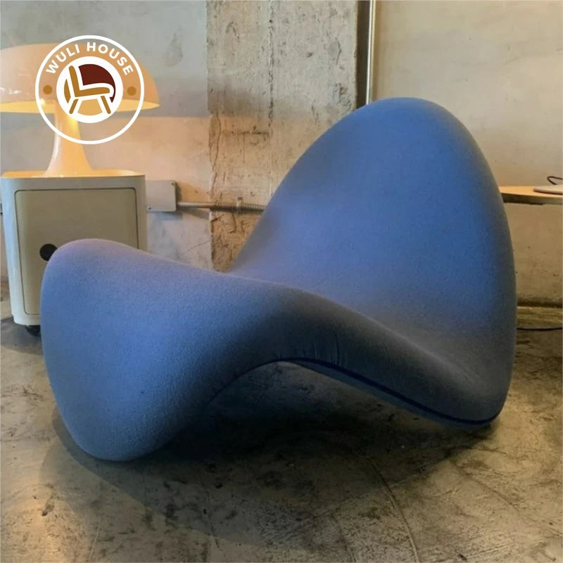 Wuli Nordic Designer Lazy Sofa Lounge Chair Ins Celebrity Tongue Sofa Chair Post-modern Homestay Model Room 2024 Drop Shopping ShopOnlyDeal