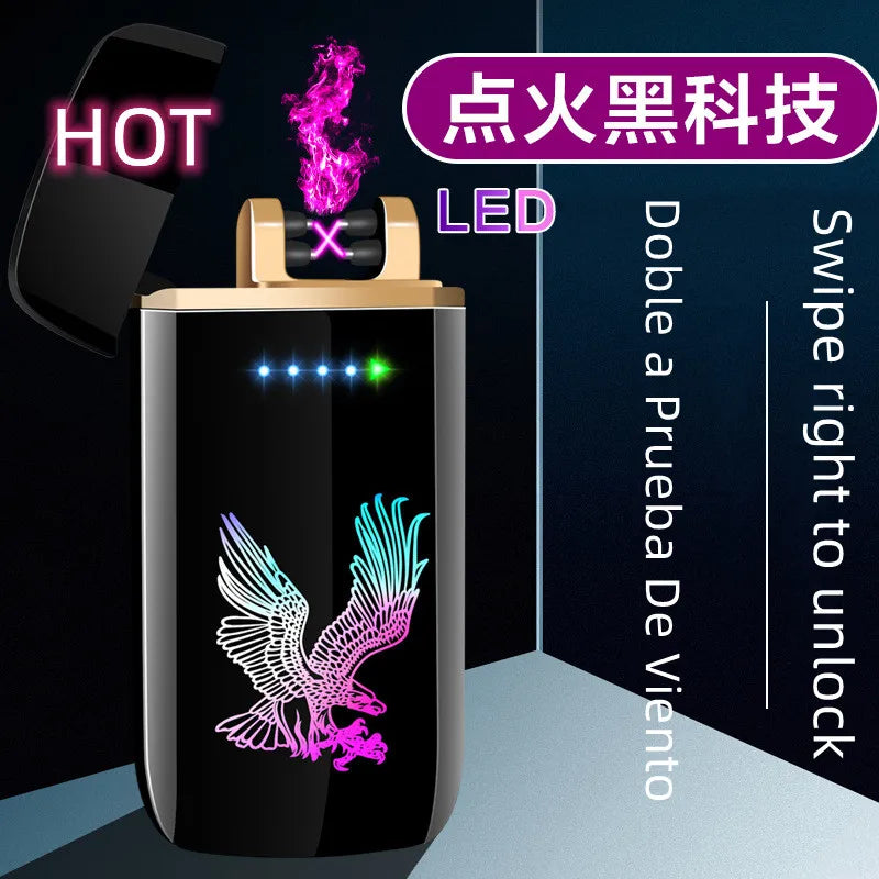 New Smart Induction Dual Arc Plasma Electric Lighter USB Lighter Innovative Side Slip Ignition Personalized Custom Lighter ShopOnlyDeal