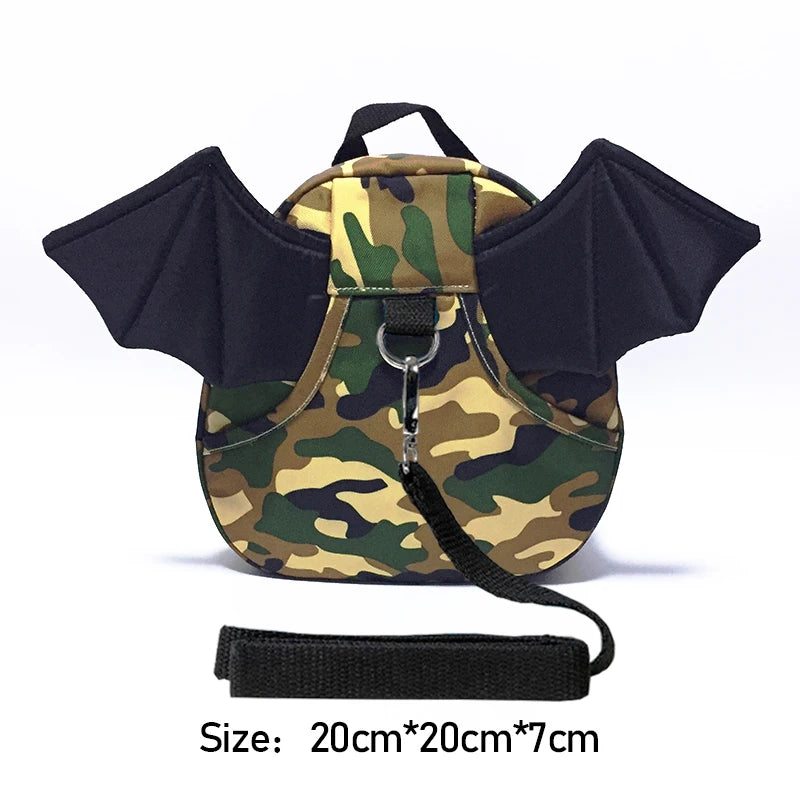 Cute 3D Bat Wings School Bags | Girl Backpack | Anti-lost Mini Cartoon Backpacks | Boy Adjustable Pulling Rope SchoolBag | Gift ShopOnlyDeal