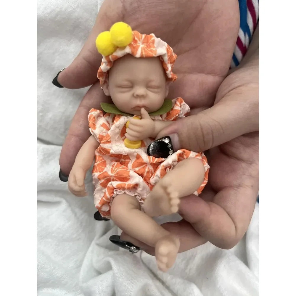 6-Inch Full Body Silicone Reborn Baby Doll | Realistic Newborn Mini Doll with Clothes ShopOnlyDeal