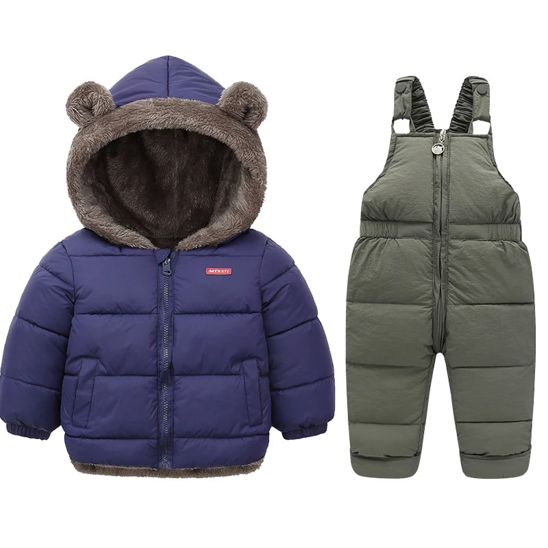 Winter Children Clothing Sets Lamb Fleece Coats + Down Pants Baby Thicken Warm 2Pcs Suit Kids Clothes Boys Girls Fashion Jackets ShopOnlyDeal