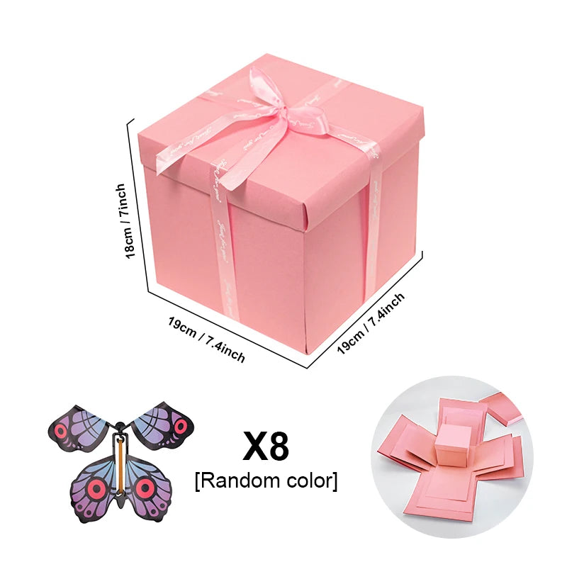 Creative Holiday Gift Explosion Box | Mother's Day | DIY Valentine's Day Surprise | Handmade with Magic Flying Butterfly | Birthday Gift Box ShopOnlyDeal