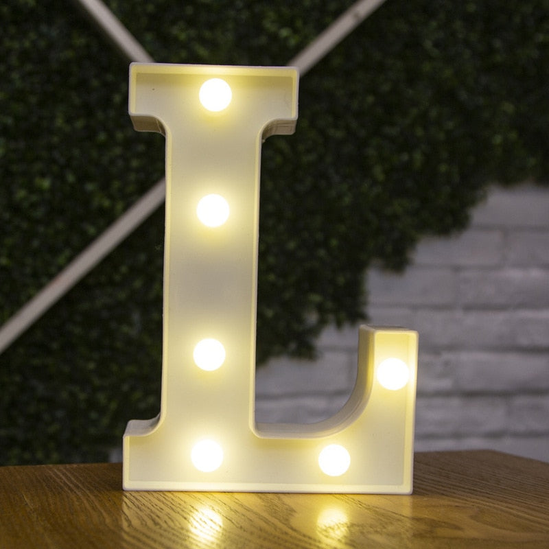 Decorative Letters Alphabet Letter LED Lights Luminous Number Lamp Decoration Battery Night Light Party Baby Bedroom Decoration ShopOnlyDeal