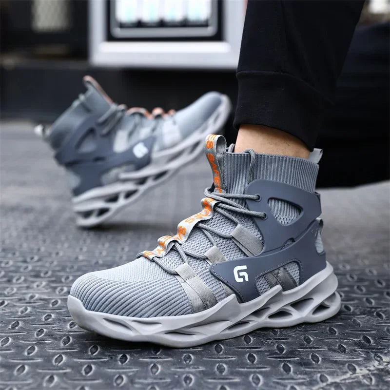 2024 Lightweight Work Safety Boots For Men Shoes Comfortable Steel Toe Cap Indestructible Male Sneakers Footwear ShopOnlyDeal