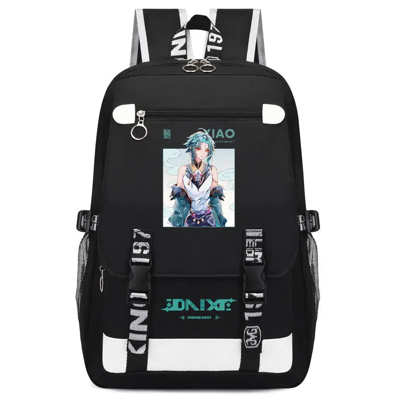 Game Genshin Impact Backpack Student School Shoulder Bag Xiao Klee Large Capacity Computer Bag Travel Backpack ShopOnlyDeal