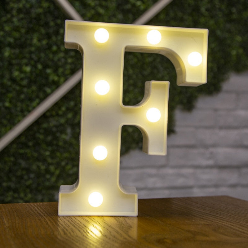 Decorative Letters Alphabet Letter LED Lights Luminous Number Lamp Decoration Battery Night Light Party Baby Bedroom Decoration ShopOnlyDeal