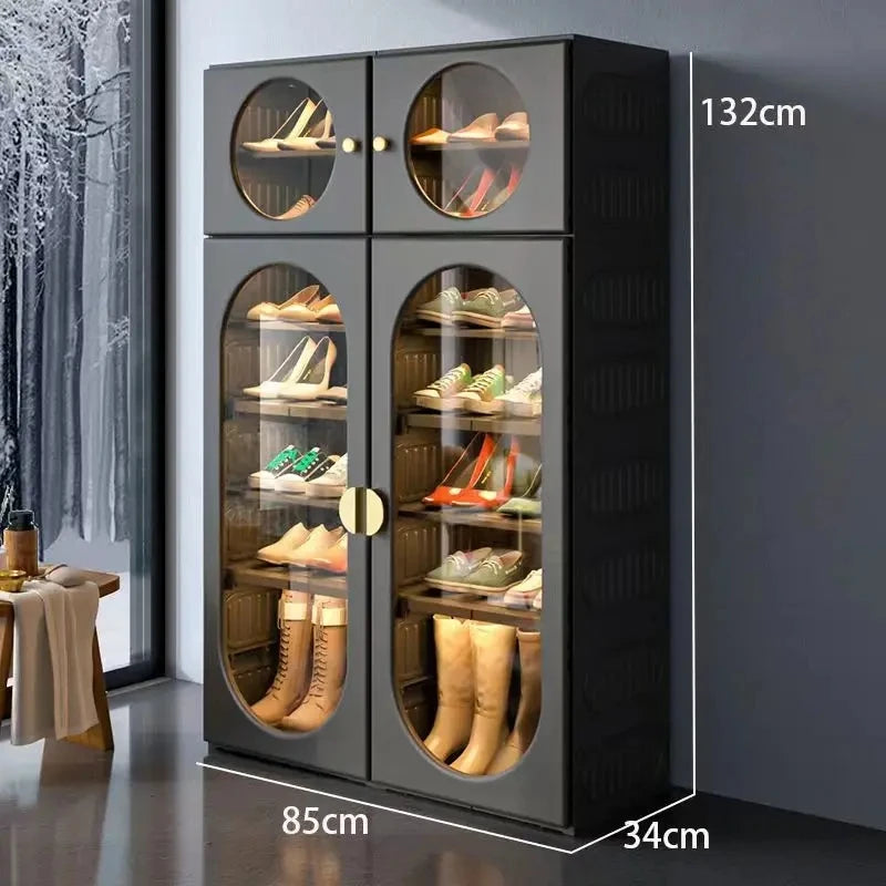 High Quality Luxury Household Free Installation Space-Saving Foldable Shoes Closet Storage Rack Installation Free Shoe Cabinet ShopOnlyDeal