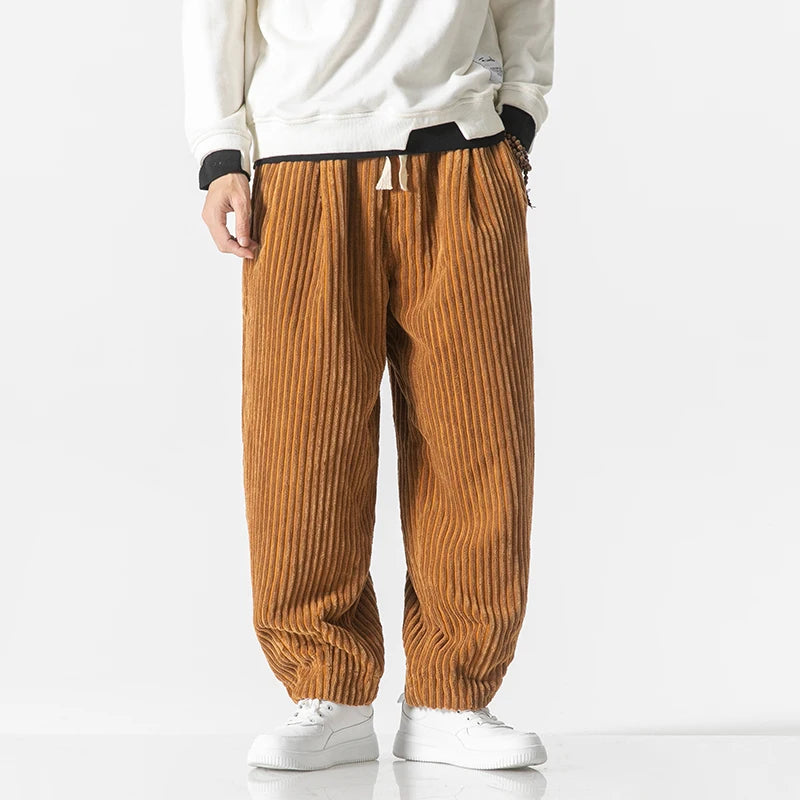 New Autumn Winter Men Corduroy Harajuku Pants Men Streetwear Harem Pants Fashion Thickened Sweatpants Women Warm Casual Trousers ShopOnlyDeal