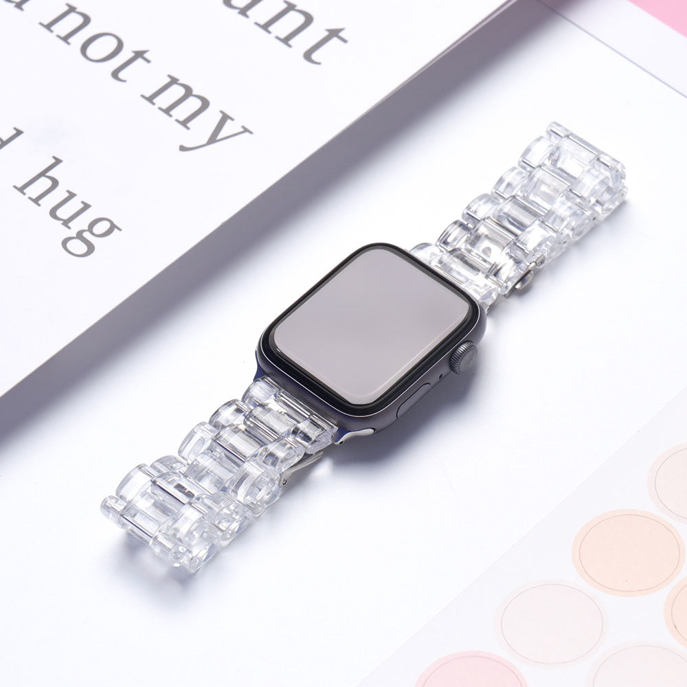 Pink Resin Watch strap for apple watch 40mm band 42 38mm correa candy steel for iwatch series 8 7 6 SE 5 4 40mm 41MM 45MM 49MM Ultra Black ShopOnlyDeal