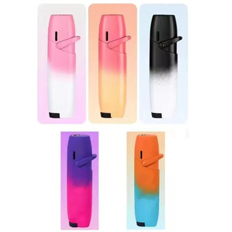 Advanced Texture Gradient Inflatable Lighter | Creative Outdoor Windproof Pink Flame Gas Lighter | Gift for Men and Women ShopOnlyDeal