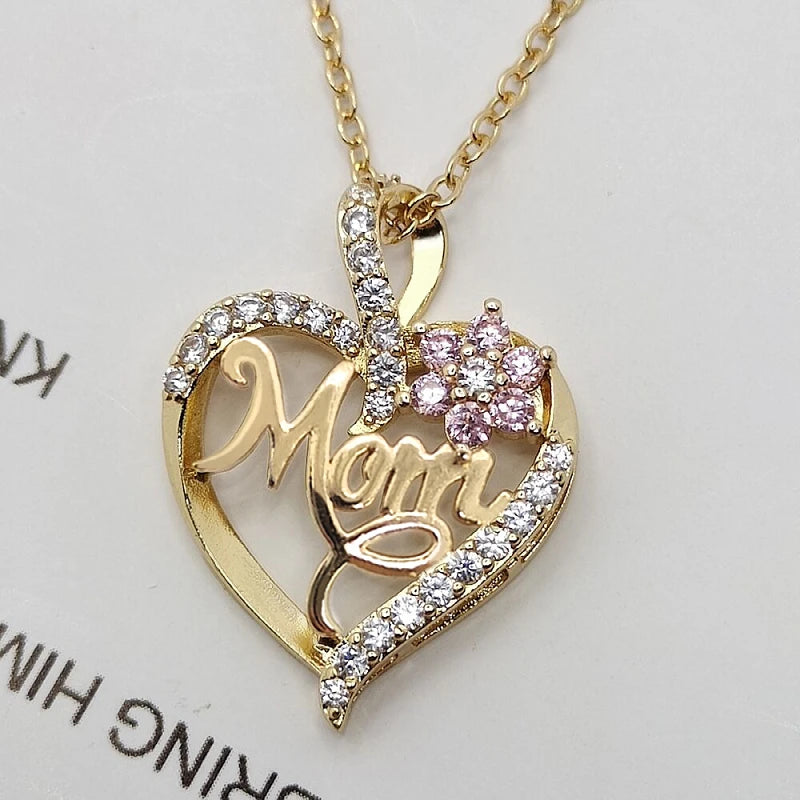 Fashion "Love Letter MOM" Flower Necklace | Heartfelt Pendant Symbolizes Your Place in My Heart | Quality Charm Gift ShopOnlyDeal