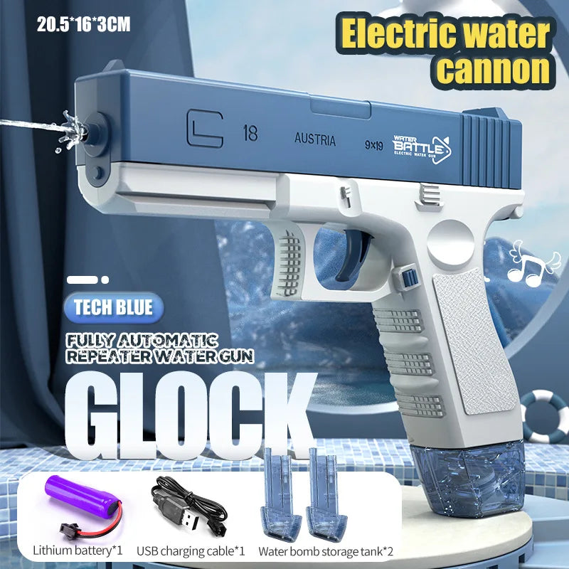 New Water Gun Electric LED Spurt Fire QBZ95 Pistol Shooting Toy Full Automatic Summer Water Beach Toy For Kids Boys Girls Adults ShopOnlyDeal