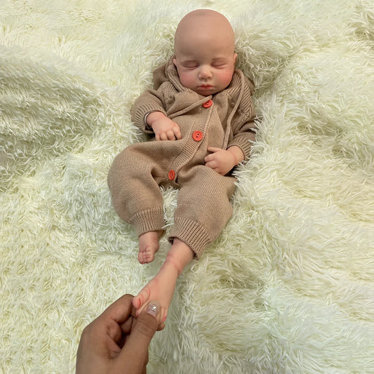 20 inch Soft Full Body Silicone Reborn Doll Painted Handmade Fake Newborn Baby Girl Solid Platinum Silicone Toy Artist Collector ShopOnlyDeal