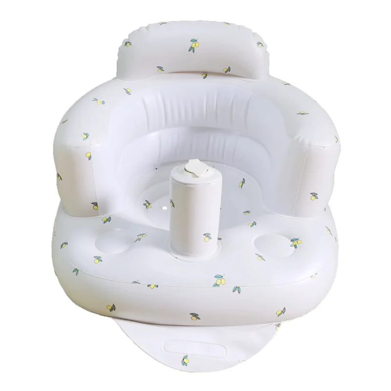 Infant Shining Baby Inflatable Sofa Children Puff Portable Bath Chairs PVC Multifunctional Seat Practice Sitting Bath Stool ShopOnlyDeal