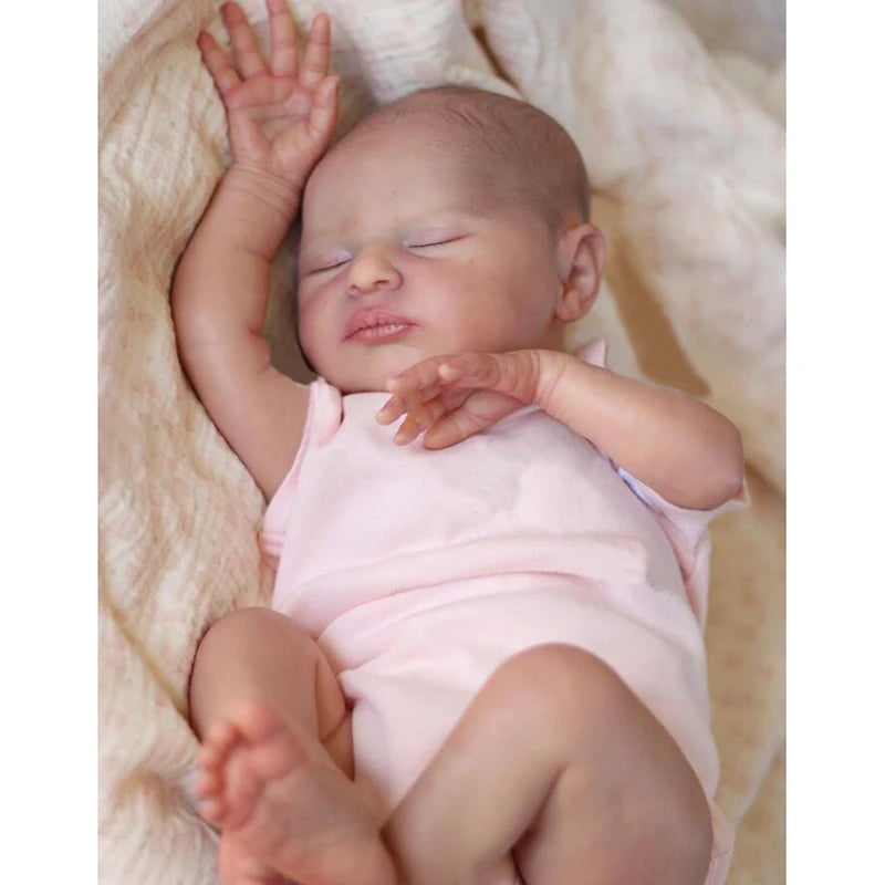 19Inch Laura Reborn Dolls Soft Cuddly Sleeping Baby Lifelike 3D Painted Skin Many Details Veins Reborn Baby Dolls muñecas bebes ShopOnlyDeal