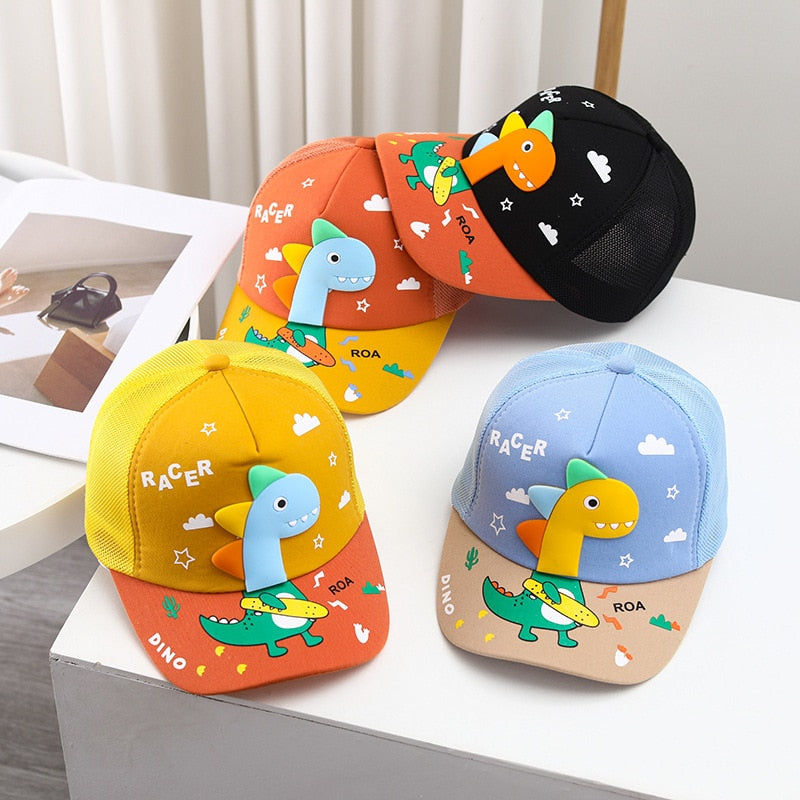 Cartoon Dinosaur Children Baseball Cap Cute Animal Kids Sun Hat Spring Corduroy Outdoor Boys Girls Peaked Caps Bonnet Gorras ShopOnlyDeal