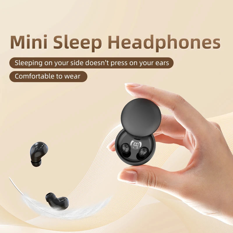 Bluetooth 5.4 Wireless Earphones Small Earbuds Sleeping Sport Invisible Headphones Bass Sound Quality Headset Sliding Cover ShopOnlyDeal