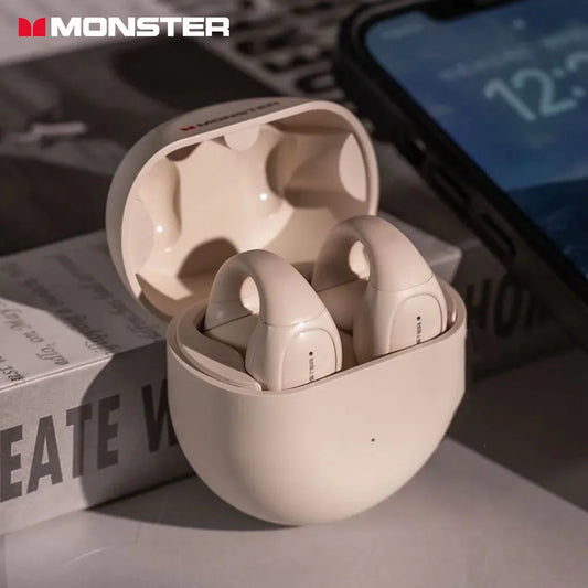 Monster Open Ear 200 Ear-clip Earbuds Sports Wireless Headphones Bluetooth Earphone Running Headsets with Mic Earhook Waterproof ShopOnlyDeal