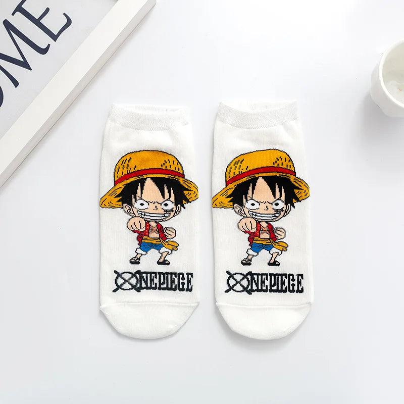 Anime One Piece Luffy Chopper Short Socks | Happy Women Students Cotton Socks | Cartoon Colorful Thin Socks | Creative Ladies Spring ShopOnlyDeal