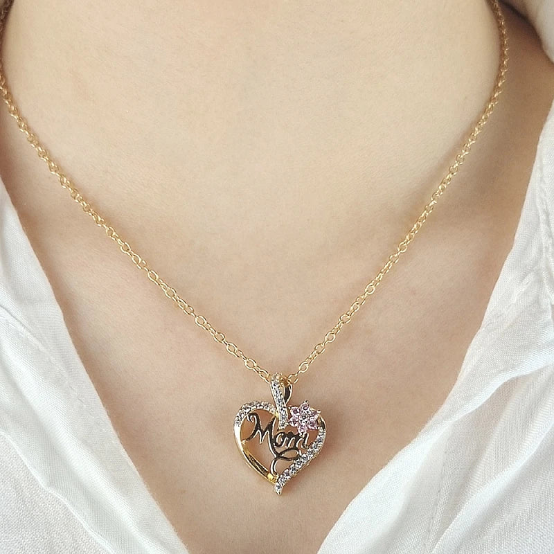 Fashion "Love Letter MOM" Flower Necklace | Heartfelt Pendant Symbolizes Your Place in My Heart | Quality Charm Gift ShopOnlyDeal