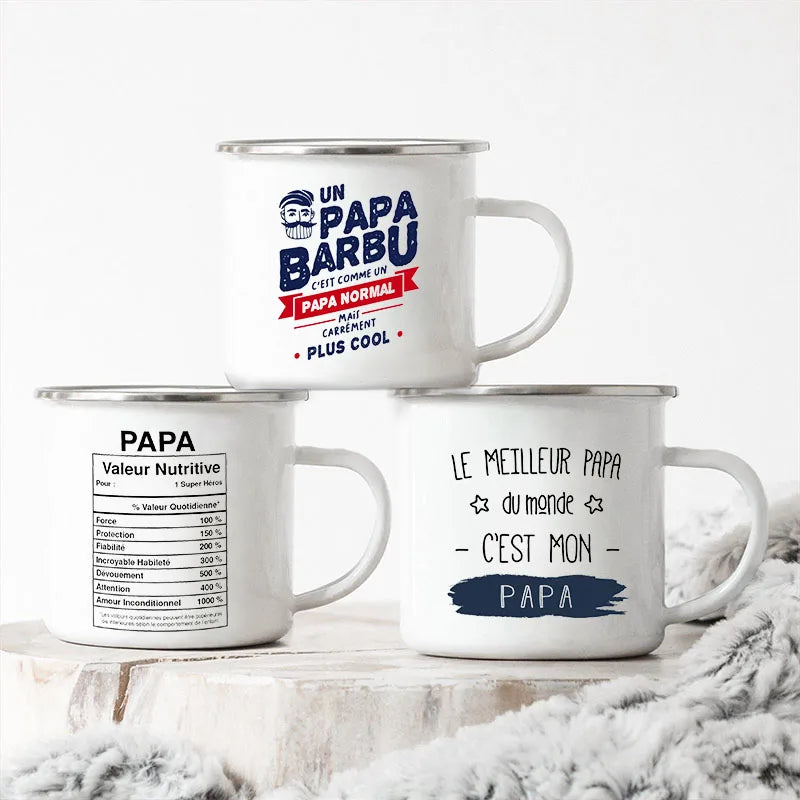 Papa Definition Father's Day Mug Gift From Son or Daughter Enamel Camp Mug Birthday Gift Idea Daddy Camper Travel Cups ShopOnlyDeal