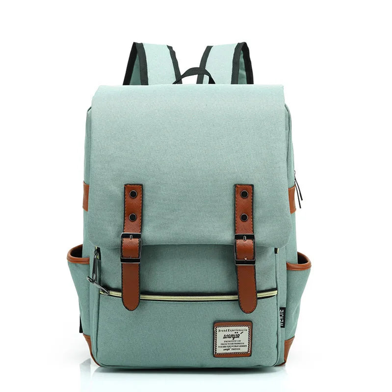 Vintage 16-Inch Laptop Canvas Backpack | Retro Casual Travel and School Bag for Men and Women - Ideal for Teenagers ShopOnlyDeal