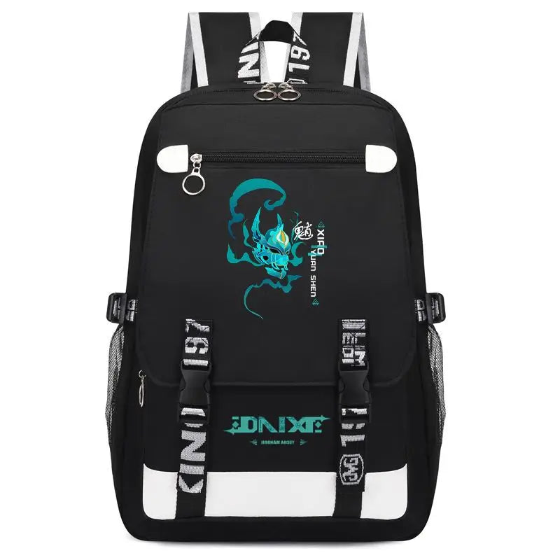 Game Genshin Impact Backpack Student School Shoulder Bag Xiao Klee Large Capacity Computer Bag Travel Backpack ShopOnlyDeal