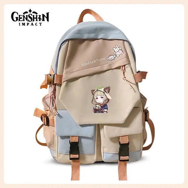 Game Genshin Impact Backpack | Kawaii Paimon Klee Cartoon Manga Schoolbag for Students Girl Boy Bookbag Kids Outdoor Travel Bags ShopOnlyDeal