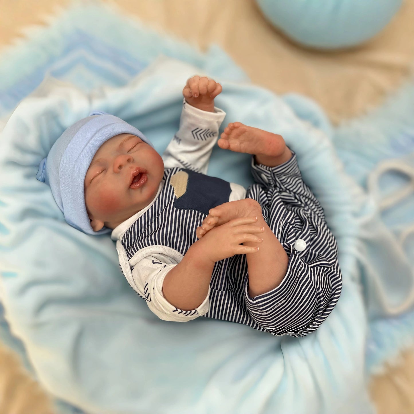 50CM Bebé Reborn Dolls With Realistic Skin Wrinkles Sleeping Painted Adorable Newborn Baby Soft Vinyl Reborn Doll Toys ShopOnlyDeal