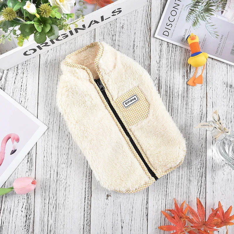 Zipper  Shi Tzu Sweater Clothes For Small Medium Dogs Pet Fur Vest Outfit French Bulldog Autumn Winter Jackets XS 3XL Cats Goods ShopOnlyDeal