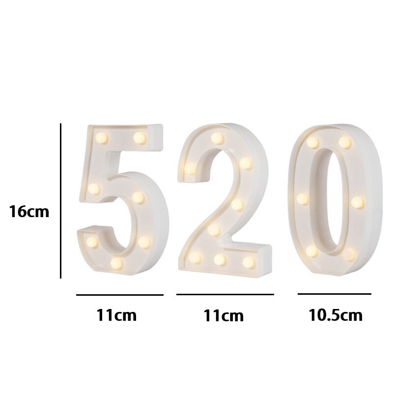 Decorative Letters Alphabet Letter LED Lights Luminous Number Lamp Decoration Battery Night Light Party Baby Bedroom Decoration ShopOnlyDeal