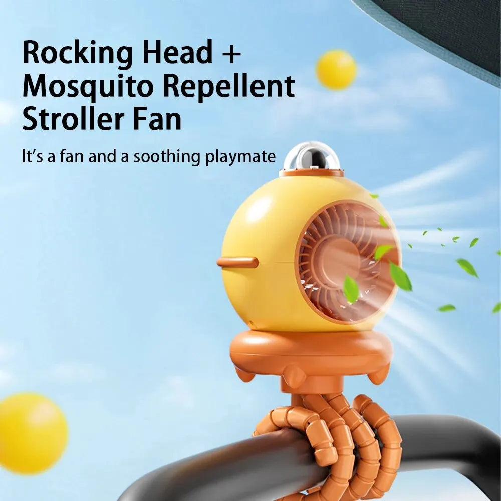 A Powerful Baby Fan With A Range Of 10 Hours Can Repel Mosquitoes And Shake The Head Suitable For Use In Multiple Places ShopOnlyDeal