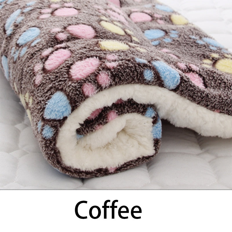 Pet Sleeping Mat Dog Bed Cat Bed Soft Hair Thickened Blanket Pad Fleece Home Washable Warm Bear Pattern Blanket Pet Supplies ShopOnlyDeal