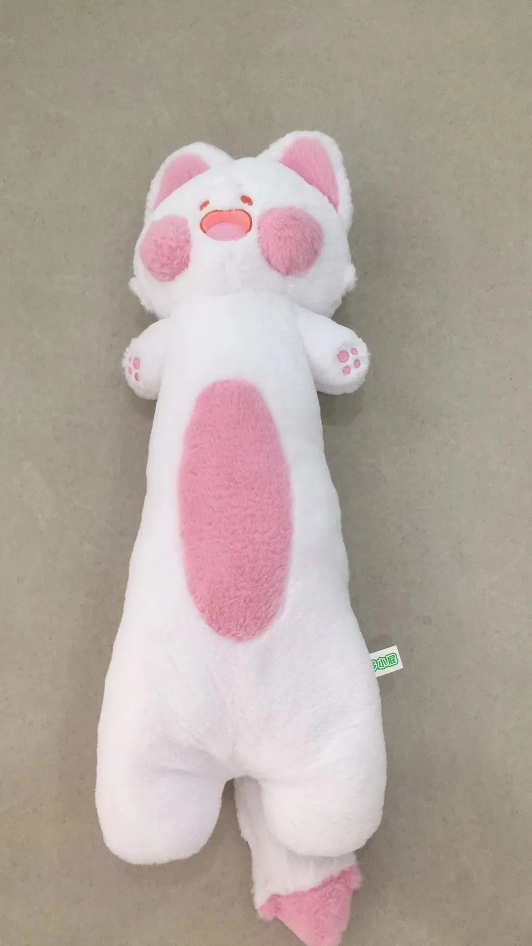 DUDU Cat Long Pillow Stuffed Fluffy Shy Kitten Bolster Standing Doll Grey Pink White Brown Green Blue Sleeping Hug Friend Gift ShopOnlyDeal