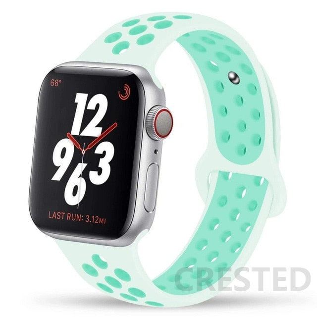 Strap For Apple Watch band 44mm 40mm 45mm 41mm 38mm 42mm 44 45 40 mm Silicone Sport bracelet iWatch Series Ultra 8 SE 7 6 5 4 3 ShopOnlyDeal