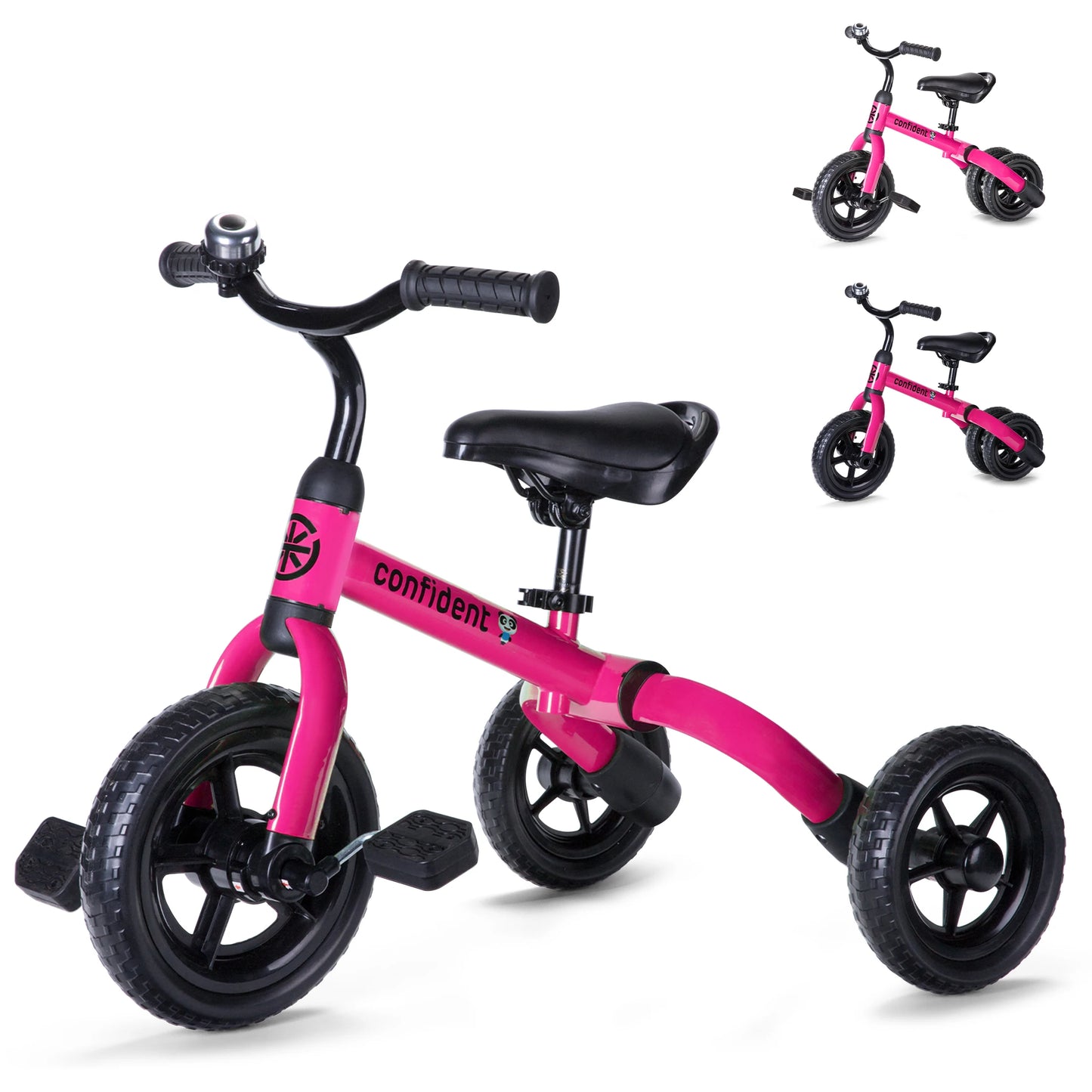 Toddlers Tricycle for 2/3/4/5 Years Old Boy&Girl with Detachable Pedal And Training Wheel Baby Balance Riding Bike Birthday Gift ShopOnlyDeal