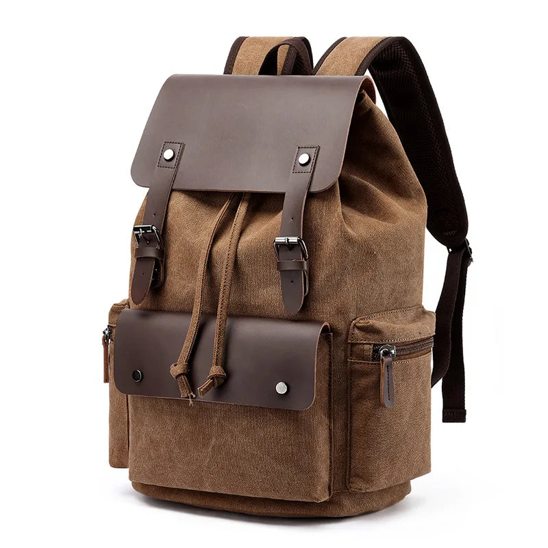 Men's Vintage Canvas Backpack | Large Capacity School Bag and Travel Laptop Backpack | Durable and Stylish Men's Bag for All Occasions ShopOnlyDeal