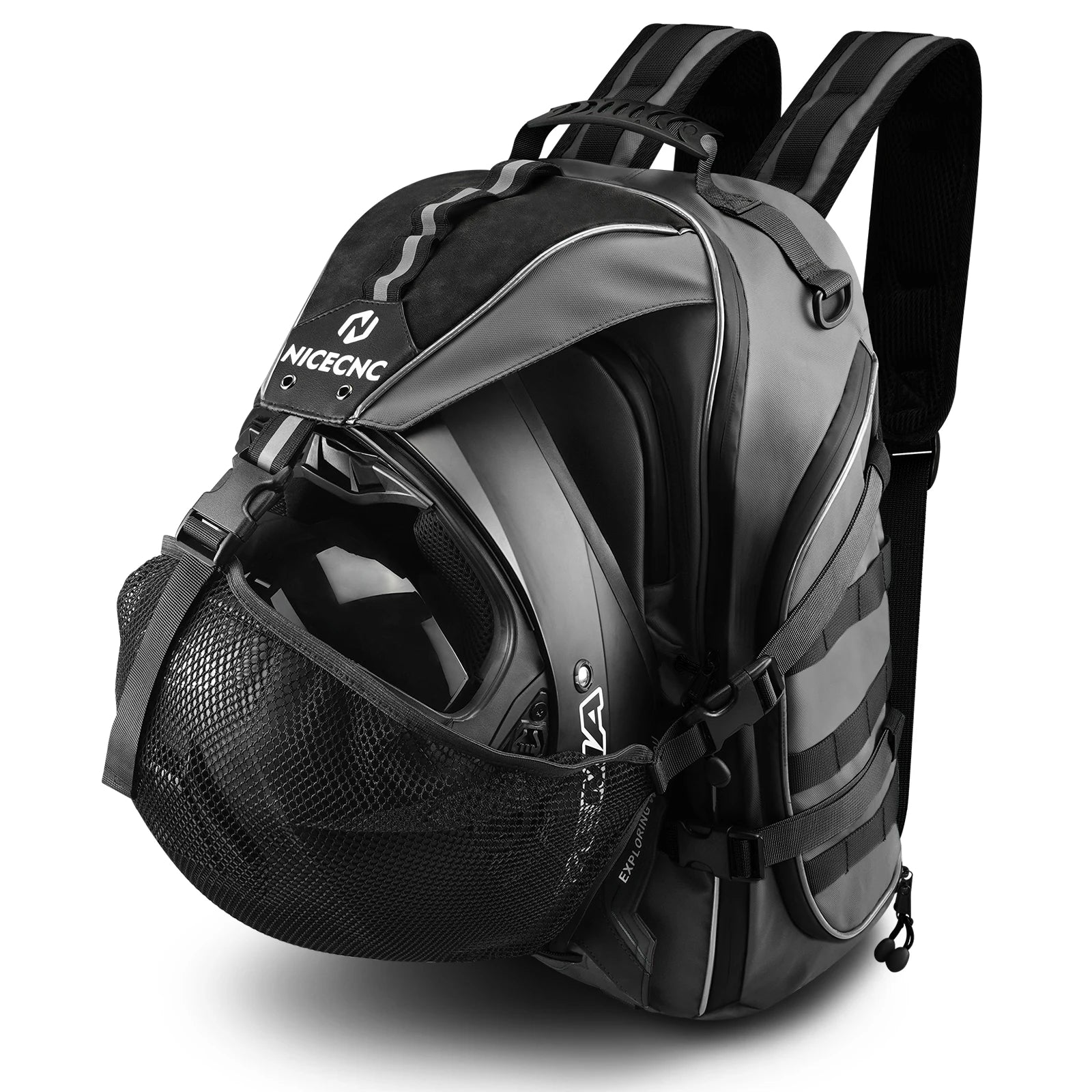 Motorcycle Helmet Backpack for Motorcyclist Waterproof 35L Motorbike Storage Bag with USB-Charge Port Outing Travel Men Backpack ShopOnlyDeal