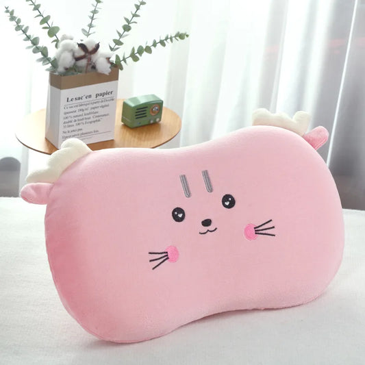 2024 New Cute Spa Sleeping Bouncy Memory Foam Skin-Friendly Velvet Embroidery Flower Cat Belly Pillow Memory Pillow ShopOnlyDeal