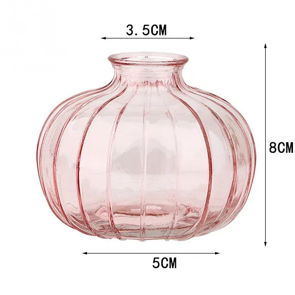 Mini Simple Stained Glass Vase Home Decoration Ornament Aromatherapy Bottle Hydroponic Flower Arrangement Glass Vase ShopOnlyDeal