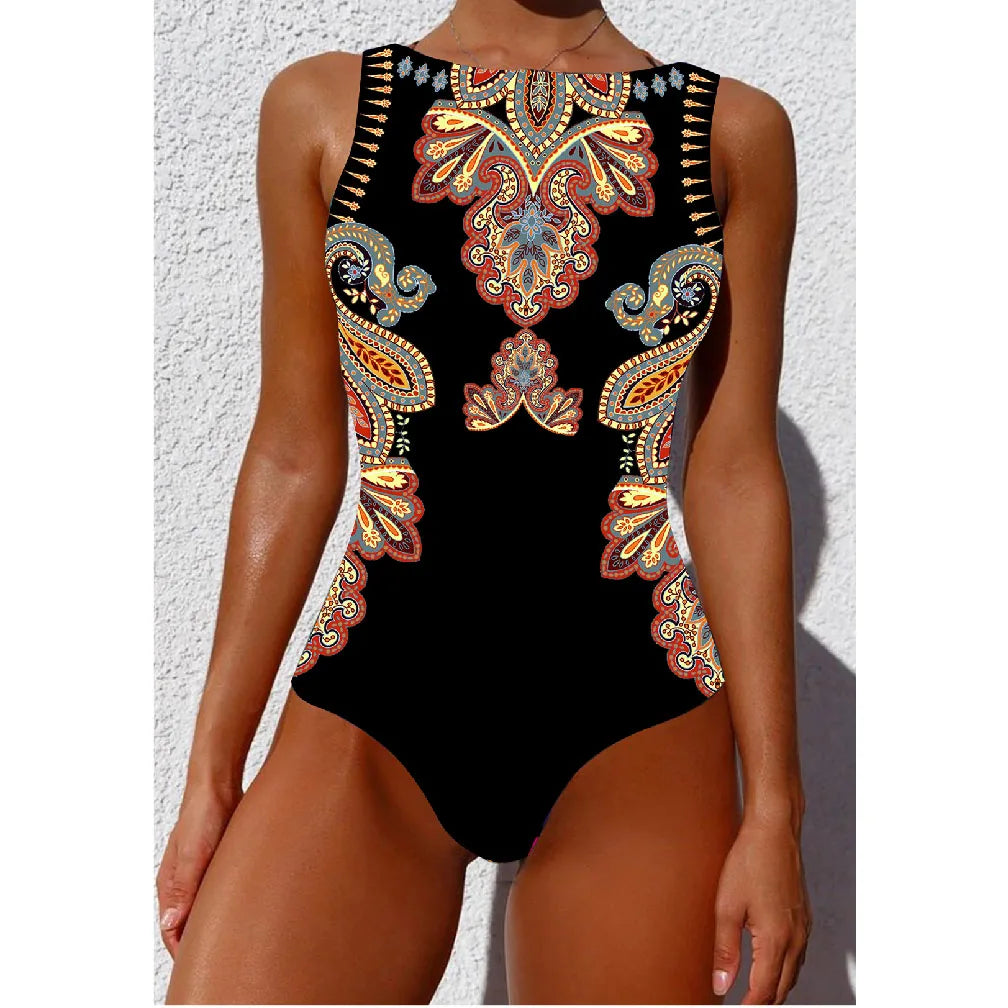 Striped Women One Piece Swimsuit High Quality Swimwear Printed Push Up Monokini Summer Bathing Suit Tropical Bodysuit Female ShopOnlyDeal