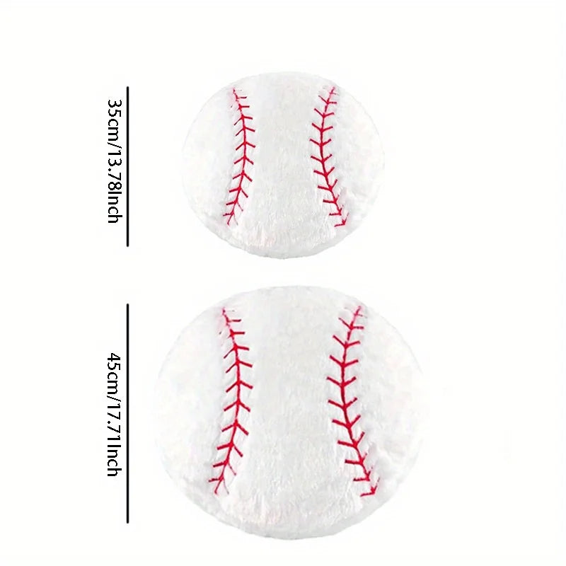 1Pcs Baseball Plush Pillow Soft Fluffy Stuffed Plush Toy Durable Cushion Room Decoration Party Favors for Boys and Girls ShopOnlyDeal