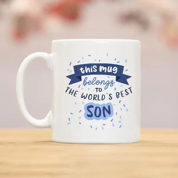 Best Dad Mug 350ml | World's Best Dad Coffee Cup | Novelty Dad & Son Ceramic Mugs with Letter Printing for Father ShopOnlyDeal