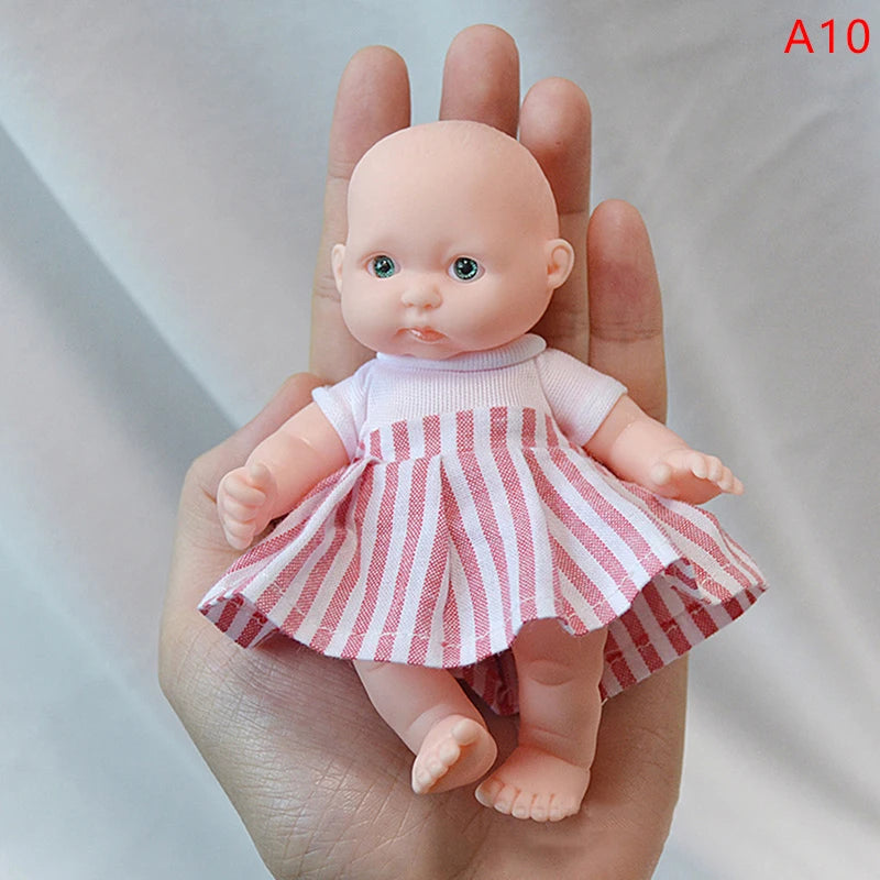 Reborn Dolls Baby Reborn Silicone Reborn Baby Doll 12cm Palm Dolls Pajamas Dress Simulation Baby Reborn Baby Doll Toys ShopOnlyDeal